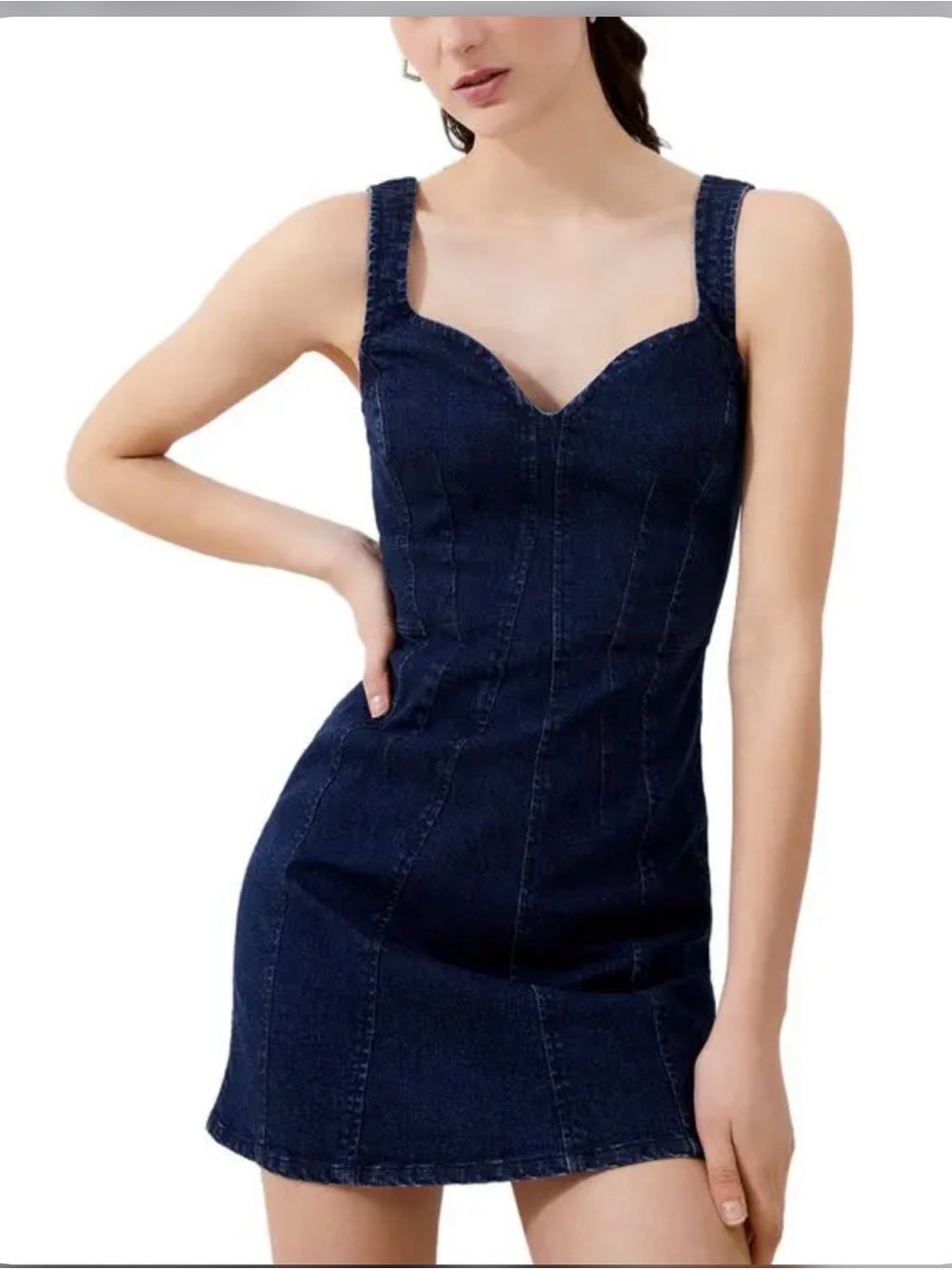 French Connection Dark Indigo Denim Cara Mini Dress